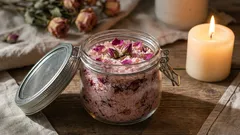 Okvetné lístky ruží a hrubá soľ: prečo sa táto zmes oplatí a na čo ju možno použiť v domácnosti.