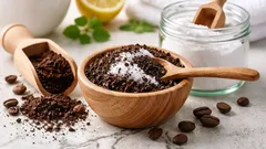 Zmiešanie použitej kávy s jedlou sódou: obľúbený domáci prostriedok.